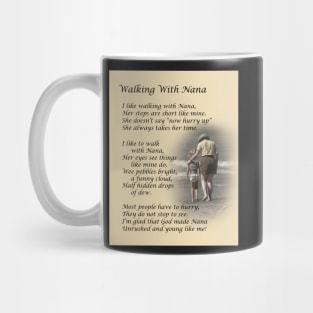 Walking With Nana Poem Mug